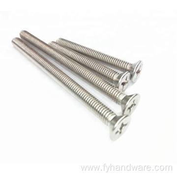 stainless steel Flat head cross machine screws